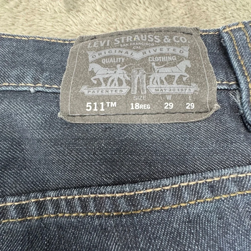 Levi's 511 Slim Fit‎ Dark Wash Jeans Women's Size 18 Reg W29 L29